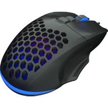 Lenovo Lecoo MS107 Kablolu RGB LED Aydınlatmalı 3200DPI 7 Tuşlu Gaming Mouse Siyah