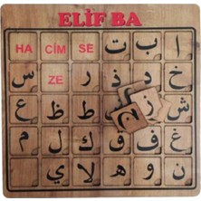 Elif Iş Eğitimi Ahşap Elif Ba Puzzle Yapboz Bultak Eğitici Oyuncak