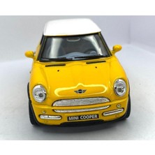 Kinsmart Çek Bırak Metal Oyuncak Araba 5ınch. Mini Cooper ( Sarı )