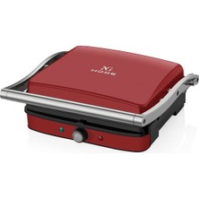 Ng Home Retro Plus Kırmızı Tost Makinesi 2000 W Döküm Plaka ile Pratik Kullanım Özelliği
