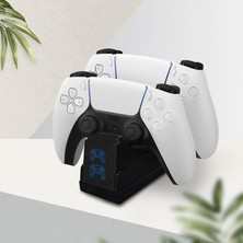 Hısy 1 Set Gamepad Şarj Yuvası Kullanışlı Depolama Hızlı Şarj Çift Tabanlı Oyun (Yurt Dışından)