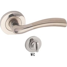 abnturk Rozetli Amerikan Kapı Kolu Wc Tipi Mandallı