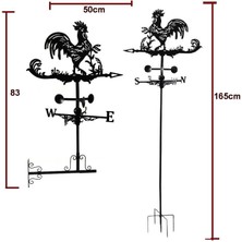 IENIN Vintage Weather Vane Rüzgar Yönü Göstergesi Bahçe Bahçe Kutbu (Yurt Dışından)