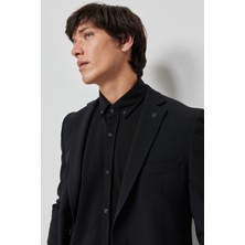 ALTINYILDIZ CLASSICS Erkek Siyah Slim Fit Dar Kesim Mono Yaka Seyahat Çantalı Takım Elbise