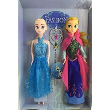 Bobo Toys Elsa ve Anna 2 Li Büyük Boy 29CM Frozen Girls