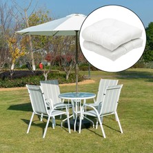 Newdv 2pcs Düz Renkli Tutfed Pad Hasır Koltuk Yastıkları 19 "x 19" Açık/iç Mekan Beyaz