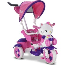 Babyhope Kız Bebek Pembe 2020 Model Çantalı Kety Üç Teker Ebeveyn Kontrollü Arkadan Itmeli Bisiklet