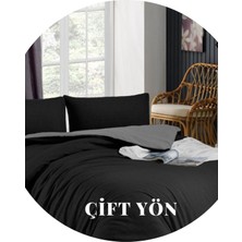 Ely Parker Kolay Ütü 120X200 Tek Kişilik Nevresim Takımı (Gri Lastikli Çarşaf+Yorgan Kılıfı+Yastık Kılıfı)