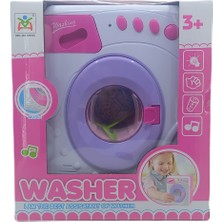 Birlik Oyuncak Washer Pilli Işıklı Oyuncak Çamaşır Makinesi 19CM