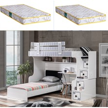 Setay Çizgi Ranza Karyola Çalışma Masası +2 Adet Comfort Yatak