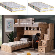 Setay Natural Ranza Karyola Çalışma Masası + 2 Adet Comfort Yatak
