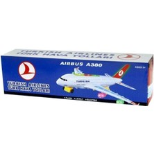 Şenver Toys Turkish Airlines Airbus A380 Oyuncak Uçak Pilli Işıklı 30 cm /