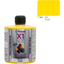 Polisan X1ART Multisurface Hobi Boyası 420ML - 0016 Sarı