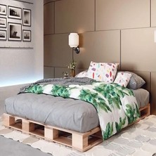 Loolpi Home Loolpi Home doğal Ahşap Palet Karyola Yer Yatağı Tek ve Çift Kişilik  