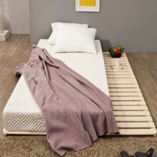 Loolpi Home Loolpi Home japon Model Doğal Ahşap Karyola Yer Yatağı Tek ve Çift Kişilik