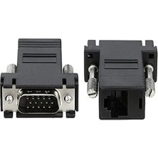 RJ45 To VGA Adaptör Çevirici Dönüştürücü Ek 30 Metre Uzatıcı Cat5/6