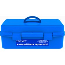 Telkar 16 Adet Patolojik Örnek Taşıma Seti K - Mavi