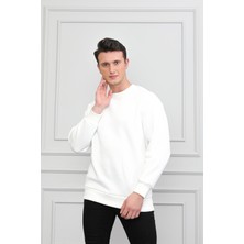 Awcıı Store Erkek Kahverengi Bisiklet Yaka Relaxed Regular Sweatshirt