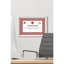 Özcanlar Çerçeve A4 Çerçeve Ucuz 21X30 Sertifika Evrak Diploma Belge Fotoğraf Çerçevesi Duvara Asılabilir Ofis