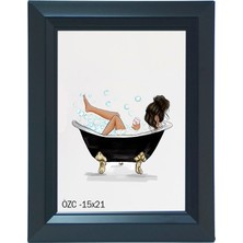 Özcanlar Çerçeve Hediyelik Çerçeve Dekorasyon Kişiye Özel Ev Home Ofis Resim Çerçevesi 15X21-SIYAH