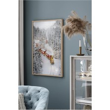 Özcanlar Çerçeve Kar Manzaralı  Çerçeveli Tablo  Modern Dekorasyon Ev Dekoru Tekli Çerçeve Kış Manzaralı 490