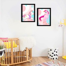 Özcanlar Çerçeve Bebek Odası Çocuk Odası Doğumgünü Parti Pano Tablo Mdf Baskı Dekorasyon Hayvanlar Diyarı Resim Çerçeveli Çocuk Odası 30X40