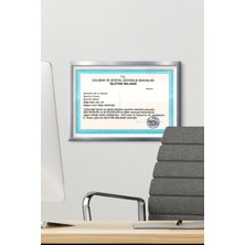 Özcanlar Çerçeve A4 Çerçeve Ucuz 21X30 Sertifika Evrak Diploma Belge Fotoğraf Çerçevesi Duvara Asılabilir Ofis