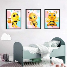 Özcanlar Çerçeve Bebek Odası Çocuk Odası Doğumgünü Parti Pano Tablo Mdf Baskı Dekorasyon Hayvanlar Diyarı Resim Çerçeveli Çocuk Odası  20X30