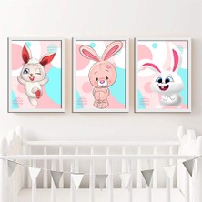 Özcanlar Çerçeve Bebek Odası Çocuk Odası Doğumgünü Parti Pano Tablo Mdf Baskı Dekorasyon Hayvanlar Diyarı Resim Çerçeveli Çocuk Odası 20X30