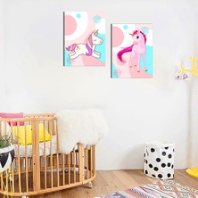 Özcanlar Çerçeve Bebek Odası Çocuk Odası Doğumgünü Parti Pano Tablo Mdf Baskı Dekorasyon Hayvanlar Diyarı Resim Çerçeveli Çocuk Odası 30X40