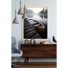 Özcanlar Çerçeve Çerçeveli Tablo Modern Sanatsal  Dekorasyon Ev Dekoru Tekli Çerçeve Kış Manzara Özc--97