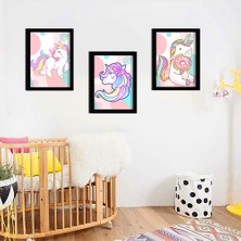 Özcanlar Çerçeve Bebek Odası Çocuk Odası Doğumgünü Parti Pano Tablo Mdf Baskı Dekorasyon Hayvanlar Diyarı Resim Çerçeveli Çocuk Odası 30X40