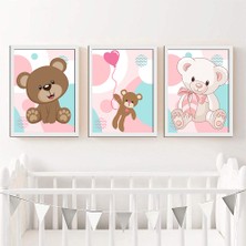 Özcanlar Çerçeve Bebek Odası Çocuk Odası Doğumgünü Parti Pano Tablo Mdf Baskı Dekorasyon Hayvanlar Diyarı Resim Çerçeveli Çocuk Odası 30X40
