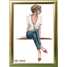 Özcanlar Çerçeve Hediyelik Çerçeve Ev Home Ofis Kişiye Özel Resim Çerçevesi Masaüstü 26X36