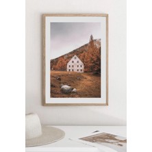 Özcanlar Çerçeve Ahşap Çerçeveli  Sonbahar  Kış Temalı Tablo Ahşap Çerçeve Ham Ahşap Çerçeve 30X40 50X70 Dekoratif
