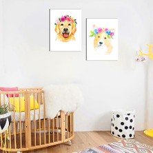 Özcanlar Çerçeve Bebek Odası Çocuk Odası Doğumgünü Parti Pano Tablo Mdf Baskı Dekorasyon Hayvanlar Diyarı Resim Çerçeveli Çocuk Odası 30X40