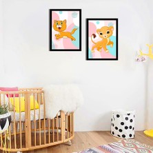 Özcanlar Çerçeve Bebek Odası Çocuk Odası Doğumgünü Parti Pano Tablo Mdf Baskı Dekorasyon Hayvanlar Diyarı Resim Çerçeveli Çocuk Odası 20X30