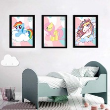 Özcanlar Çerçeve Bebek Odası Çocuk Odası Doğumgünü Parti Pano Tablo Mdf Baskı Dekorasyon Hayvanlar Diyarı Resim Çerçeveli Çocuk Odası 30X40