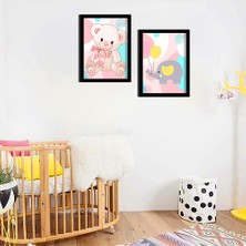 Özcanlar Çerçeve Bebek Odası Çocuk Odası Doğumgünü Parti Pano Tablo Mdf Baskı Dekorasyon Hayvanlar Diyarı Resim Çerçeveli Çocuk Odası 20X30