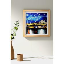 Özcanlar Çerçeve Ahşap Çerçeveli Tablo Çerçeveli Ahşap Dekor Tablo Seti Dekoratif Tablo Van Gogh Istanbul Manzarası
