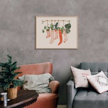 Özcanlar Çerçeve Çerçeveli  Yeni Yıl  Yılbaşı Noel  Ahşap Çerçeve Tekli Çerçeve