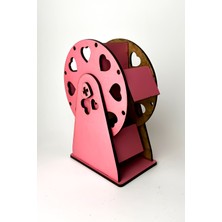 Özcanlar Çerçeve Dekoratif Ahşap Dönme Dolap 8 Li  Değirmen Fotoğraf Çerçevesi Ucuz Hediyelik Eşya