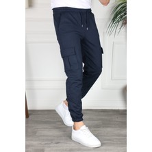 Golden Toptan Golden Kargo Cep Eşofman Altı Erkek Slim Fit Lacivert 2023 Sezonsuz 2 İplik Kumaş