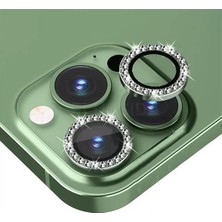 Gritty iPhone 14 Uyumlu Swarovski Taşlı Kamera Koruyucu Lens