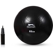 Slazenger Antiburst Gymball Pilates Topu 65 cm Pompa Hediyeli Siyah
