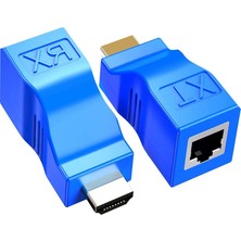 Aogo HDMI Extender HDMI - RJ45 Ağ Kablosu ile HDMI Uzatıcı Dönüştürücü Tekrarlayıcı Cat 5e /6 30M