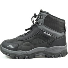 Cool Alfa Siyah-Gri & Siyah-Kırmızı Lastikli Soft Shell Outdoor Erkek Çocuk Bot