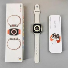 Aldın Aldın Gs8 Watch 8 Ultra Akıllı Saat Turuncu ve Beyaz Renk Kordon