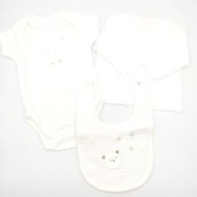 Bebek Star Unisex Tavşan ve Ayıcıklı Krem 10'lu Hastane Çıkışı Seti