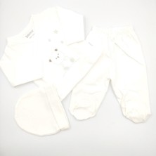 Bebek Star Unisex Tavşan ve Ayıcıklı Krem 10'lu Hastane Çıkışı Seti